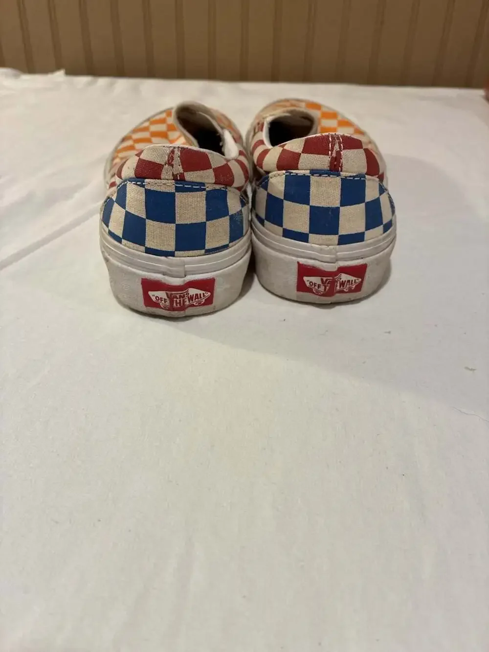 Vans Classic Slip-On Checkerboard Multi-True Size 4.0 Multicolor M 4/Women 5.5